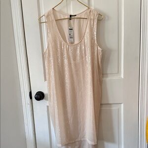 United Colors Of Benetton Sparkling Beige Mini Dress